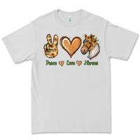 Dove Grey Peace Love Horses Premium Tee - Jasminsmagicworld