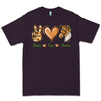 Plum Peace Love Horses Premium Tee - Jasminsmagicworld