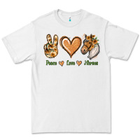 White Peace Love Horses Premium Tee - Jasminsmagicworld