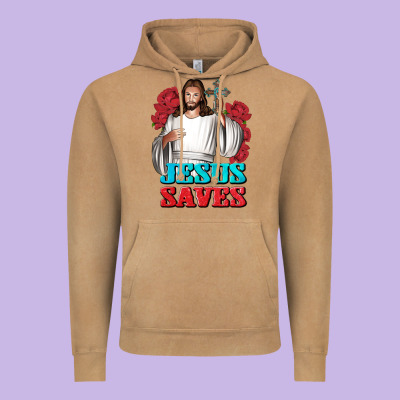 Jesus Saves Vintage Hoodie Designed By Bundleandbundleshop