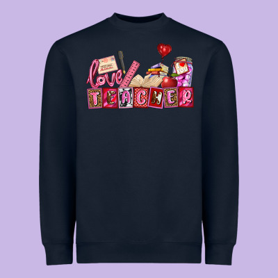 Valentines Day Teacher Heavyweight Sweatshirt Designed By Adodesignshop