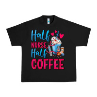Black Half Nurse Half Coffee Urban Heavy Tee - FaDigitalArtStudio