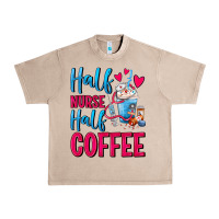 French Oak Half Nurse Half Coffee Urban Heavy Tee - FaDigitalArtStudio
