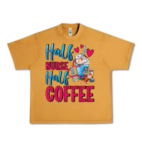 Peanut Butter Half Nurse Half Coffee Urban Heavy Tee - FaDigitalArtStudio