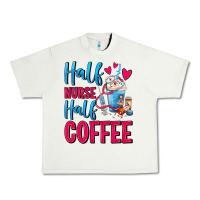 Pistachio Half Nurse Half Coffee Urban Heavy Tee - FaDigitalArtStudio