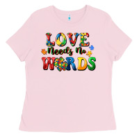 Bubblegum Pink Love needs no words Ladies Tee - CowGirlArtShop