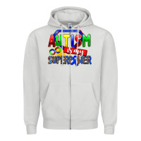 Dove Grey autism is my superpower Zipper Hoodie - AdoDesignShop