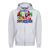 Heather Grey autism is my superpower Zipper Hoodie - AdoDesignShop