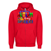 Red autism is my superpower Zipper Hoodie - AdoDesignShop