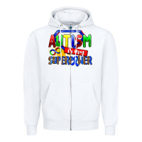 White autism is my superpower Zipper Hoodie - AdoDesignShop