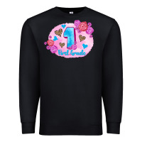 Black back to school flowers first grade 3200x2400 Premium Sweatshirt - AdoDesignShop
