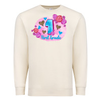 Sandshell back to school flowers first grade 3200x2400 Premium Sweatshirt - AdoDesignShop