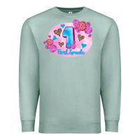 Seafoam back to school flowers first grade 3200x2400 Premium Sweatshirt - AdoDesignShop