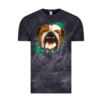 Cloud Black Bulldog Green glitter Vintage Tee - Jasminsmagicworld