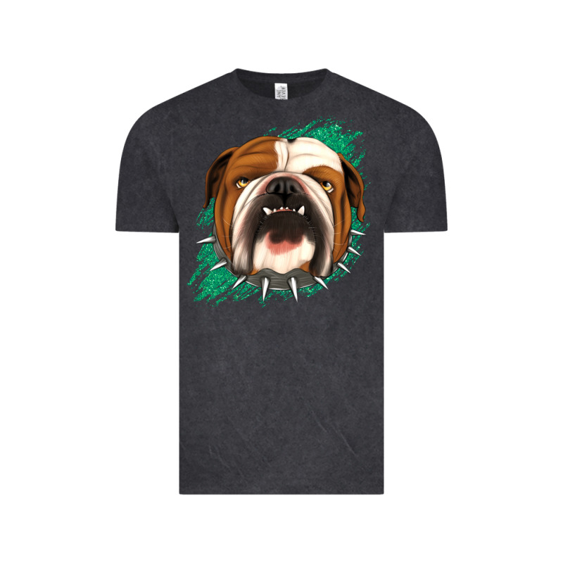 Bulldog Green Glitter Vintage Tee by Jasminsmagicworld | Teevron