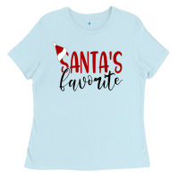 Baby Blue Santa's Favorite Ho Ladies Tee - DesigneFamous