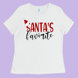 Santa's Favorite Ho Ladies Tee Designed By Designefamous