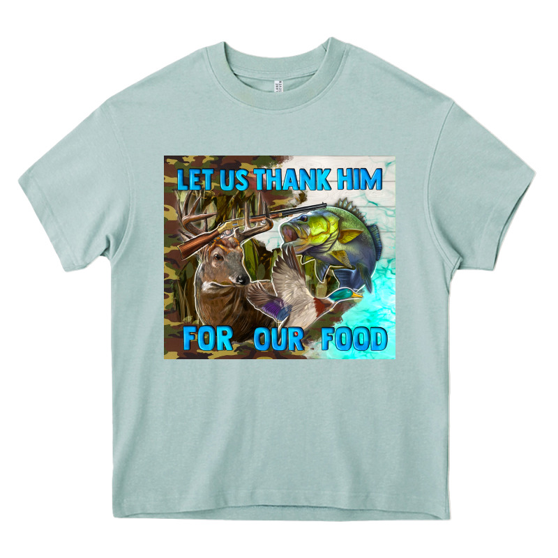 Let Us Thank Hım For Our Food Heavy Core Tee by TumblerDesignByShophia | Teevron