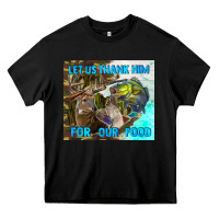 Black let us thank hım for our food Heavy Core Tee - TumblerDesignByShophia