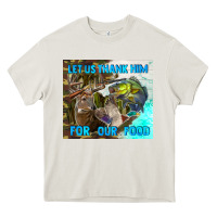 Cream let us thank hım for our food Heavy Core Tee - TumblerDesignByShophia