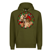 Army Green Spanish Goat Christmas Premium Hoodie - LillyAllenDesigns