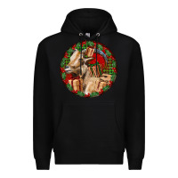 Black Spanish Goat Christmas Premium Hoodie - LillyAllenDesigns