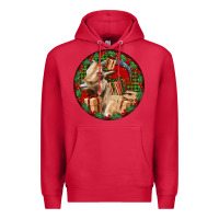 Cardinal Spanish Goat Christmas Premium Hoodie - LillyAllenDesigns