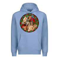 Colony Blue Spanish Goat Christmas Premium Hoodie - LillyAllenDesigns
