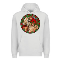 Dove Grey Spanish Goat Christmas Premium Hoodie - LillyAllenDesigns