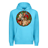 Ocean Blue Spanish Goat Christmas Premium Hoodie - LillyAllenDesigns