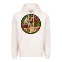 Pale Pink Spanish Goat Christmas Premium Hoodie - LillyAllenDesigns