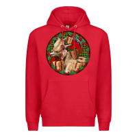 Red Spanish Goat Christmas Premium Hoodie - LillyAllenDesigns