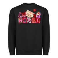 Black valentines day nurse Heavyweight Sweatshirt - AdoDesignShop