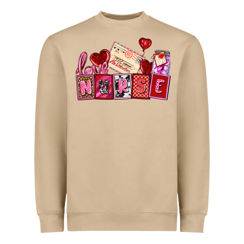 Valentines Day Nurse Heavyweight Sweatshirt by AdoDesignShop | Teevron