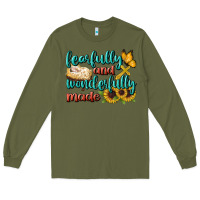 Army Green Fearfully And Wonderfully Made Long Sleeve Tee - BundleAndBundleShop