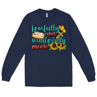 Navy Fearfully And Wonderfully Made Long Sleeve Tee - BundleAndBundleShop