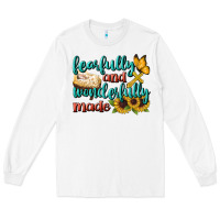 White Fearfully And Wonderfully Made Long Sleeve Tee - BundleAndBundleShop
