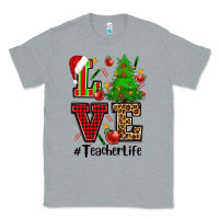 Heather Grey love teacher life christmas Classic Tee - CowGirlArtShop
