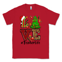 Red love teacher life christmas Classic Tee - CowGirlArtShop