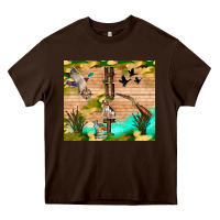 Chocolate Brown hunting life Heavy Core Tee - TumblerDesignByShophia