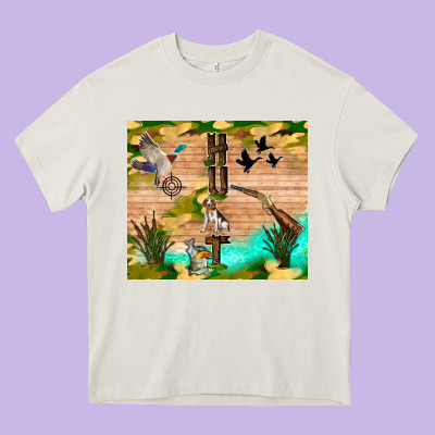 Hunting Life Heavy Core Tee Designed By Tumblerdesignbyshophia