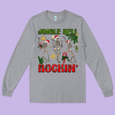 Jingle Bell Rockin' Long Sleeve Tee Designed By Bundleandbundleshop