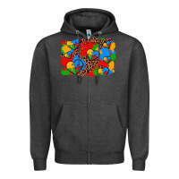 Charcoal Heather autism heart background Zipper Hoodie - AdoDesignShop