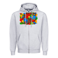 Heather Grey autism heart background Zipper Hoodie - AdoDesignShop