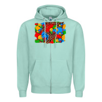 Seafoam autism heart background Zipper Hoodie - AdoDesignShop