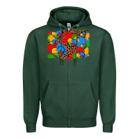 Sports Green autism heart background Zipper Hoodie - AdoDesignShop