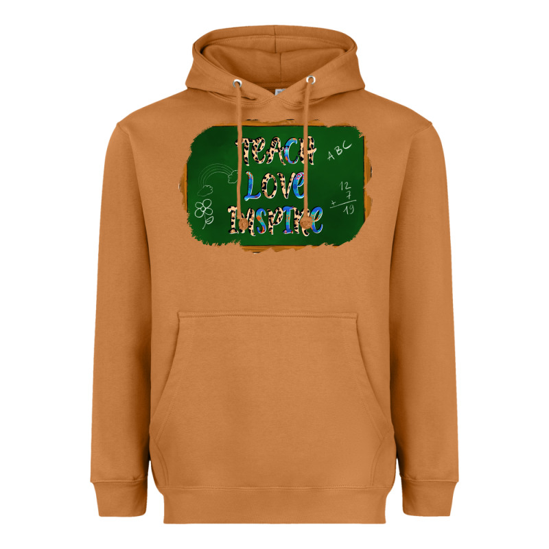 Teach Love Inspire Chalkboard Heavyweight Hoodie by AdoDesignShop | Teevron