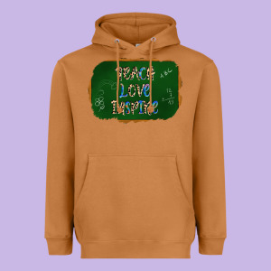 Teach Love Inspire Chalkboard Heavyweight Hoodie Designed By Adodesignshop