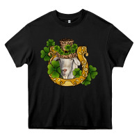 Black st patricks day goat horseshoe shamrock Heavy Core Tee - RanaPortraitStore