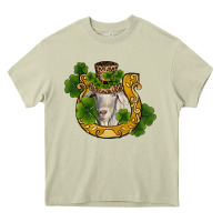 Mossy st patricks day goat horseshoe shamrock Heavy Core Tee - RanaPortraitStore